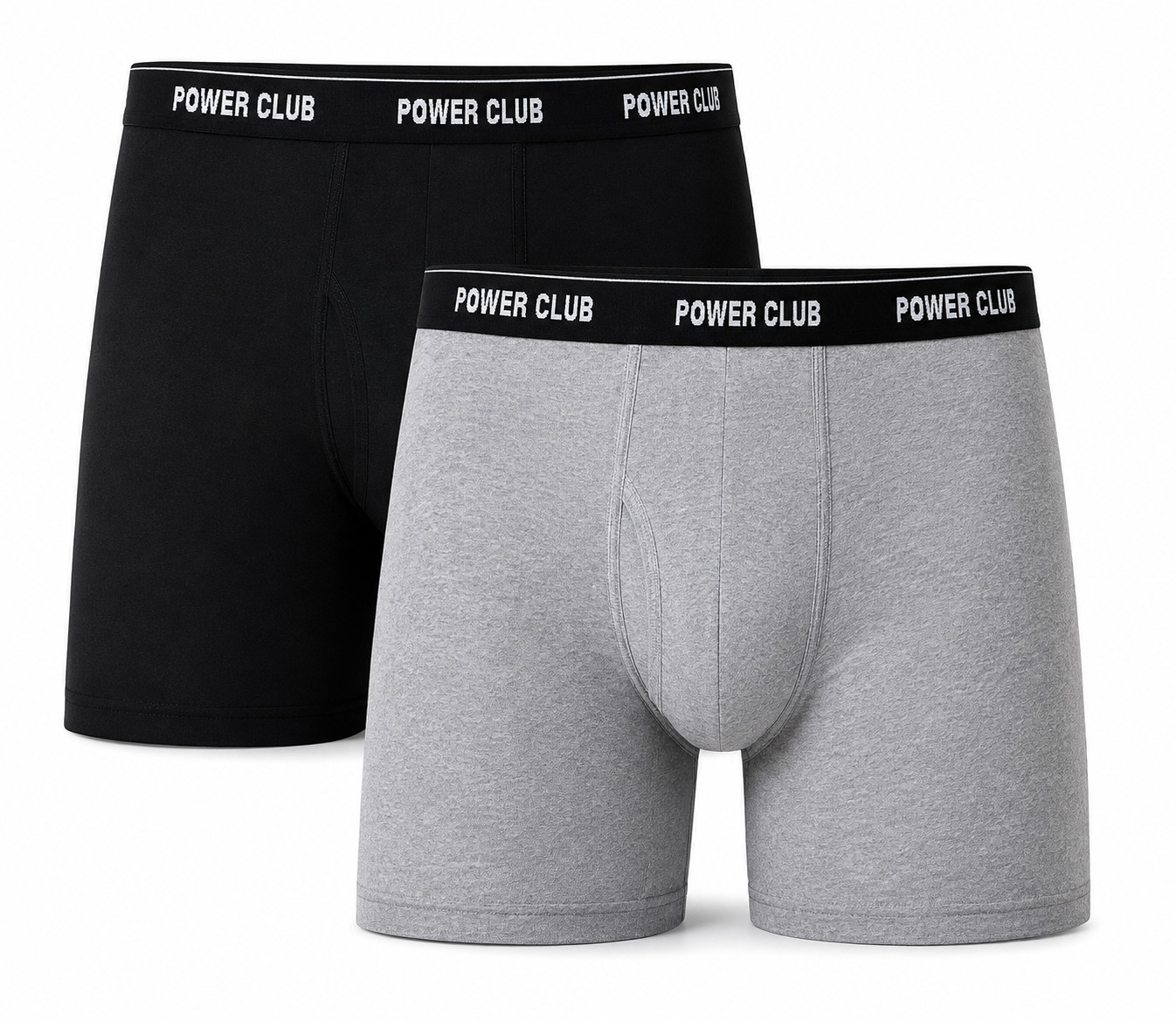 Men\'s 100% cotton boxer briefs underwear black grey soft comfort s-3xl 2 pack 