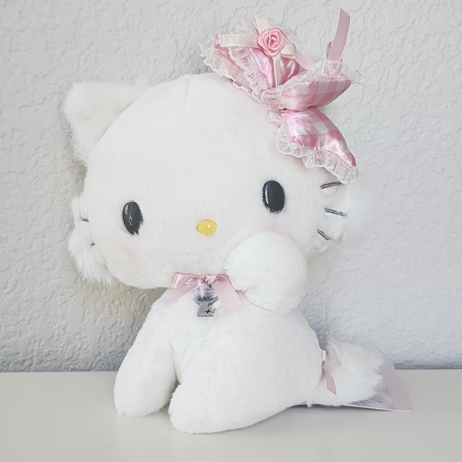Sanrio Charmmy Kitty Plush My Furbaby Pink Lace Ribbon Hello Kitty Cat Toy w/Tag