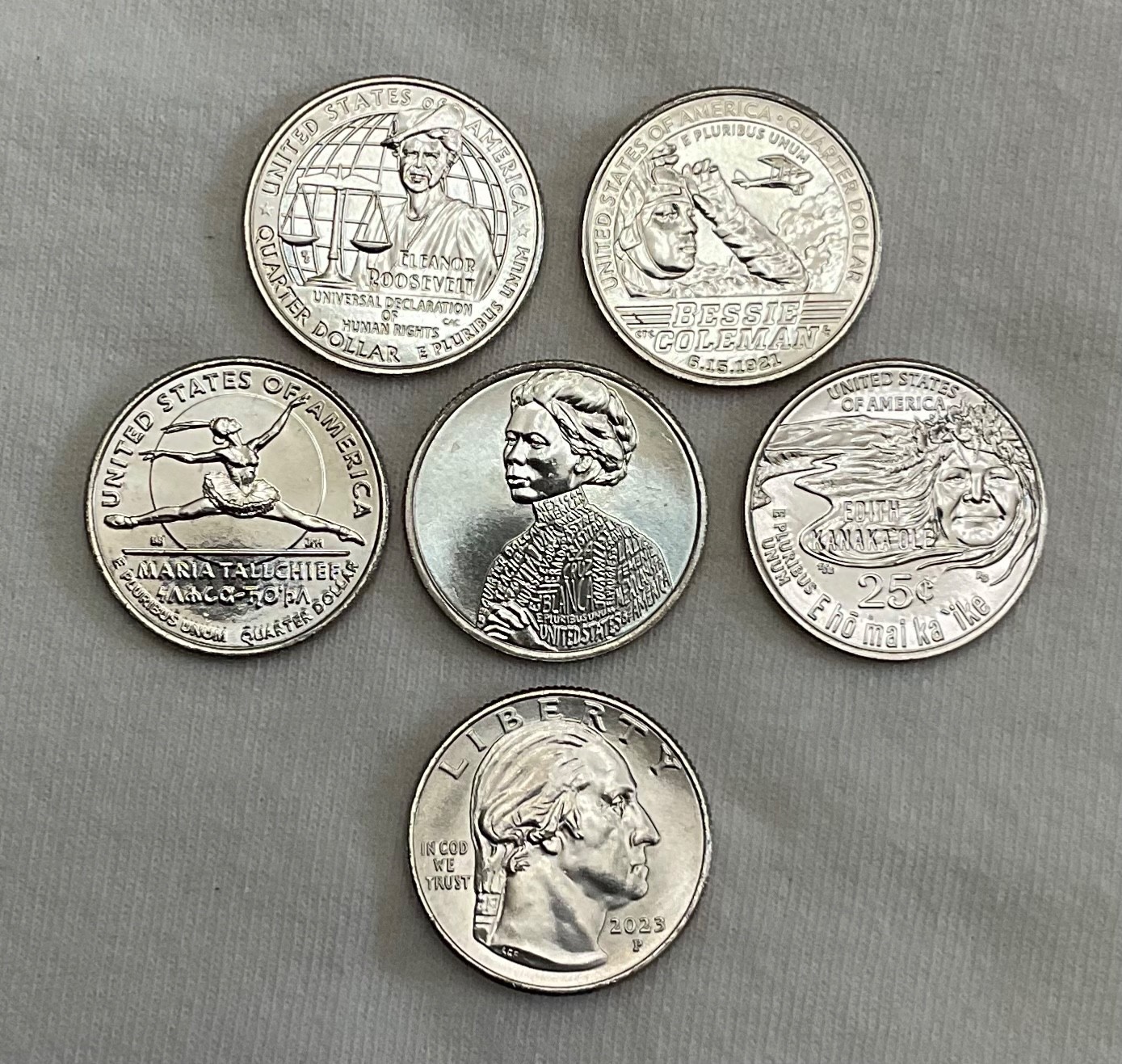2023 P  American Women  Quarters YEAR SET OF 5 COINS BU