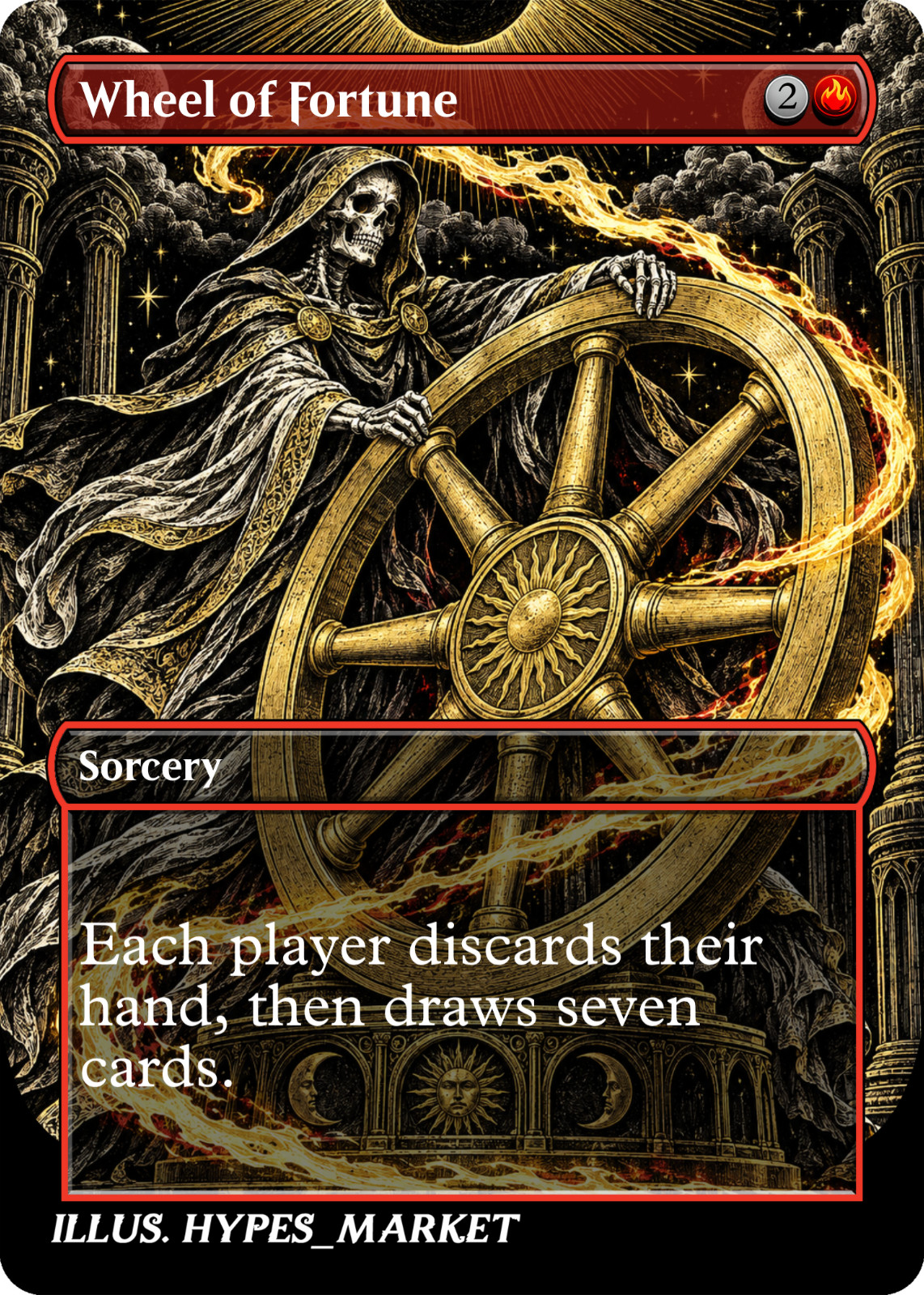 Wheel of Fortune Card with Custom Fantasy Art Wheel of Fortune Card with Custom Fantasy Art