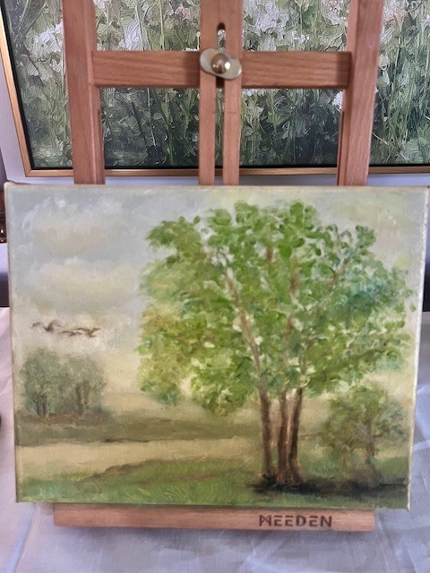 Original Vintage Landscape Oil Painting with impasto - 8\