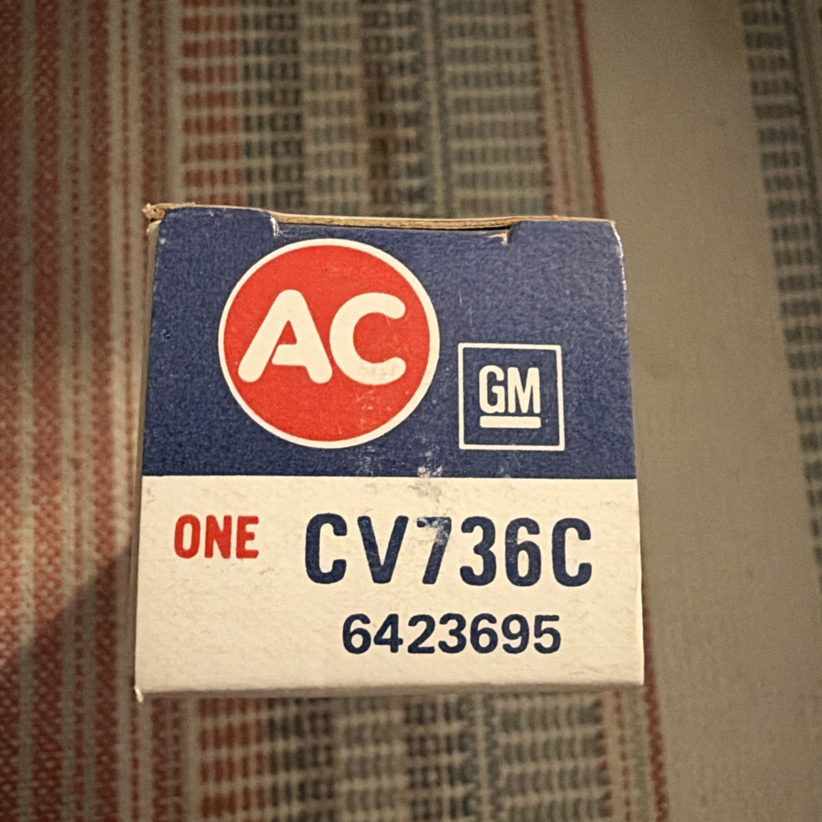 1966-1969 Chevrolet Corvette PCV Valve NOS AC CV 736 C GM 6423695 1966-1969 Chevrolet Corvette PCV Valve NOS AC CV 736 C GM 6423695