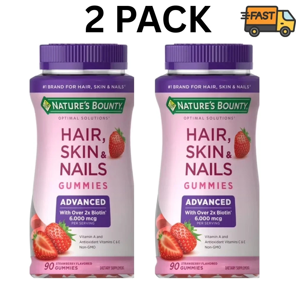 Nature\'s Bounty Hair Skin & Nails Gummies 90 Ct (Pack of 2) Nature\'s Bounty Hair Skin & Nails Gummies 90 Ct (Pack of 2)