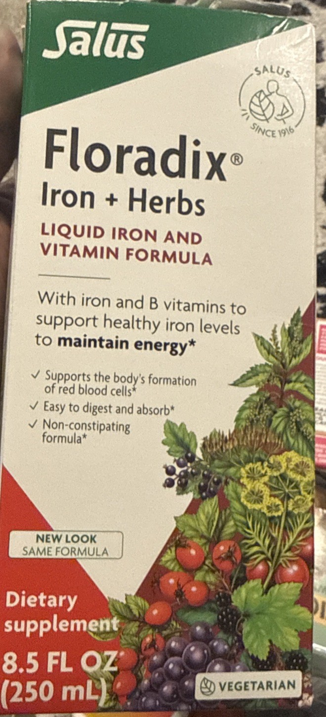 Floradix by Salus Iron & Herbs - Liquid Iron And Vitamin Formula German 250 Ml Floradix by Salus Iron & Herbs - Liquid Iron And Vitamin Formula German 250 Ml
