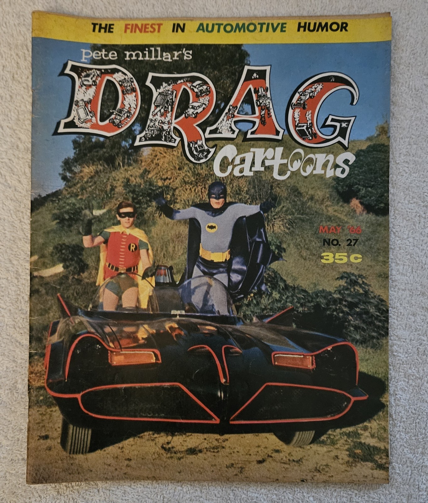1966 Drag Cartoons #27 Batman Robin Batmobile Cover Gilbert Shelton Complete