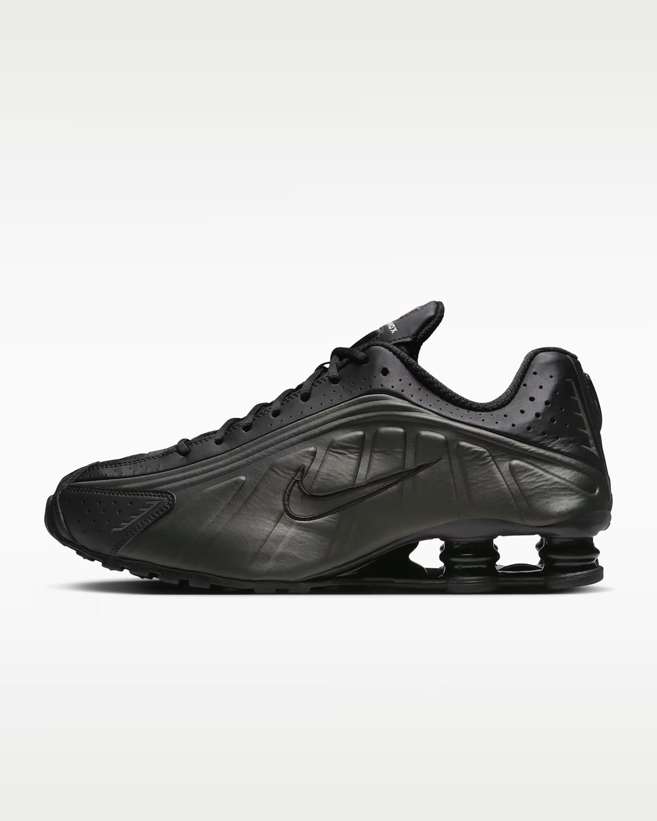 Nike Shox R4 Triple Black Lace Up Running Shoes Sneakers HQ1988-001 Men\'s Sizes