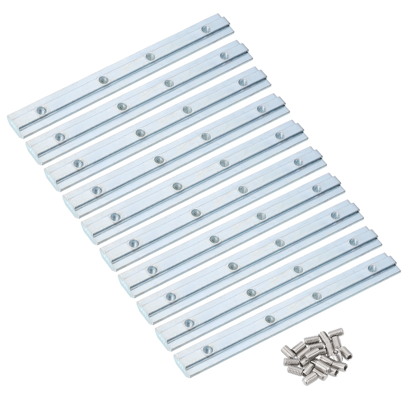 10 Set 4040 Straight Line Connector for 8mm t Slot Aluminum Profile M6 Screws