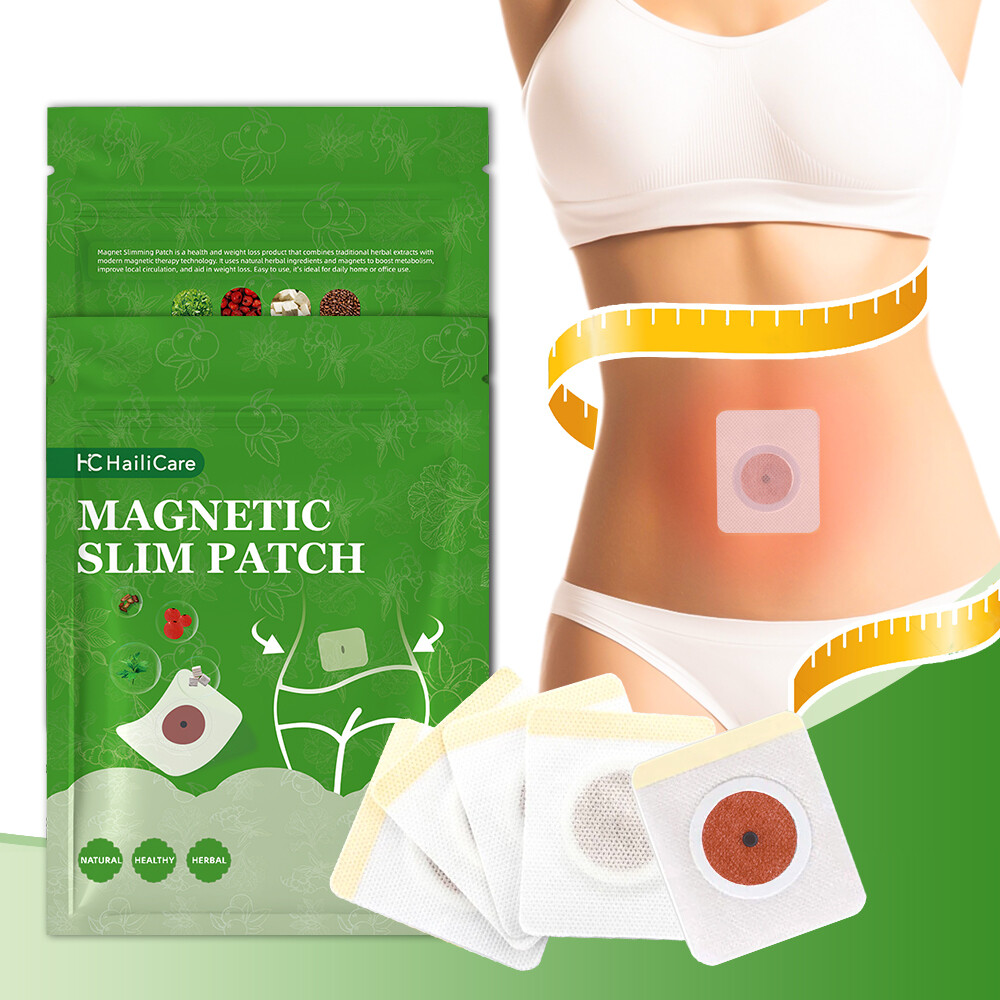 60PCS Magnetic Belly Slimming patch Natural Herbal Detox fat burning Adhesive