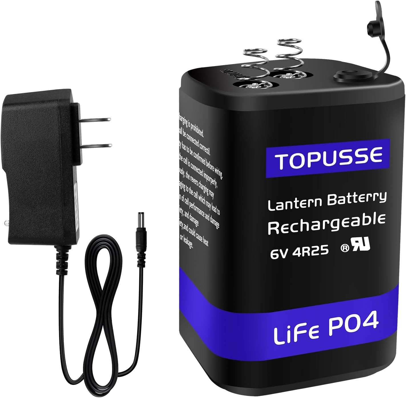Rechargeable 6 Volt 6AH Lifepo4 Lantern Battery with Charger 1500+ Cycles, 6V Ba Rechargeable 6 Volt 6AH Lifepo4 Lantern Battery with Charger 1500+ Cycles, 6V Ba