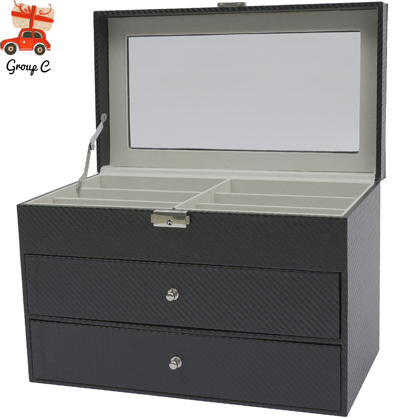 18 Slot Eyeglass Sunglasses Storage Box 3 Layers Glasses Display Organizer Case~