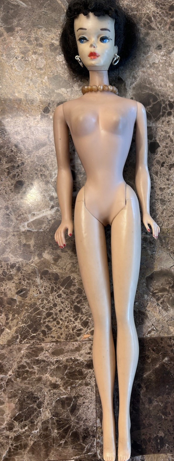 vintage mattel 3 brunette ponytail barbie