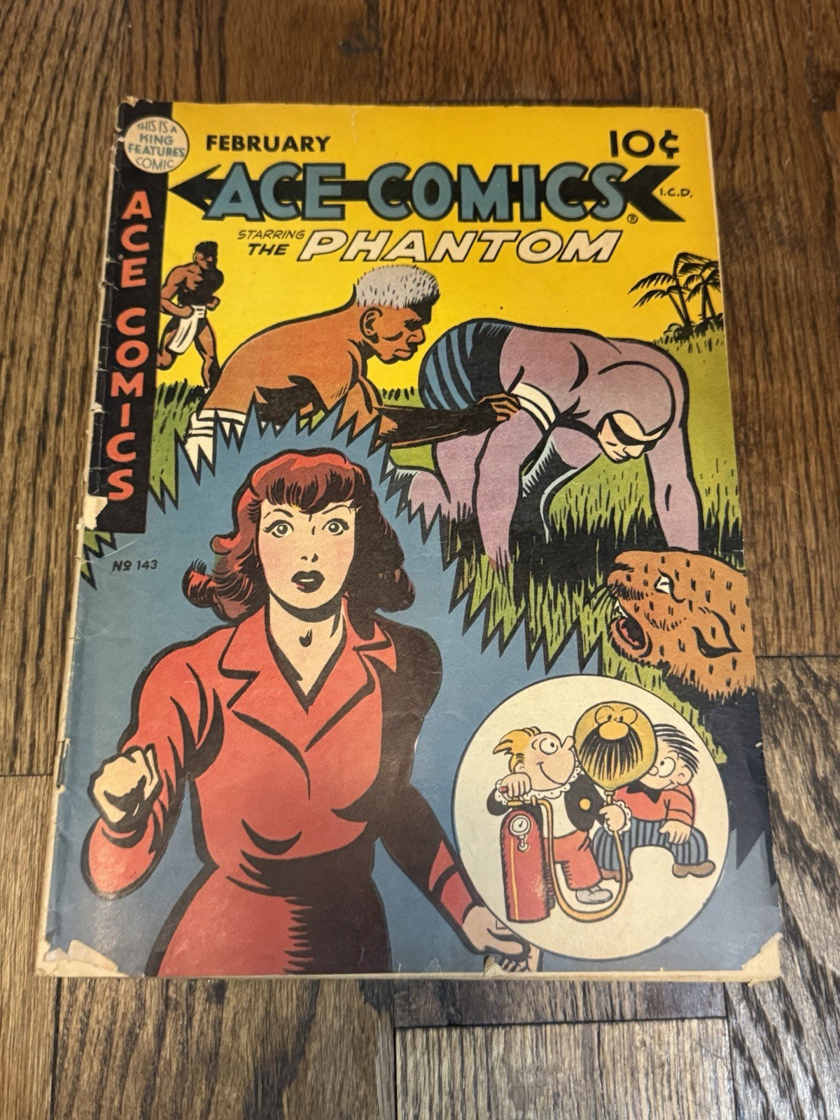 Ace Comics #143 First Cover Appearance Of The Phantom 1949 Ace Comics #143 First Cover Appearance Of The Phantom 1949