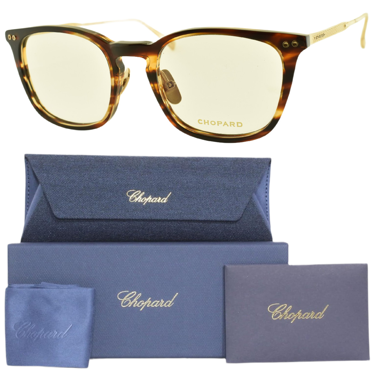 NEW CHOPARD VCH248 09RS Havana Square Full Rim Unisex Optical Frame Eyeglasses