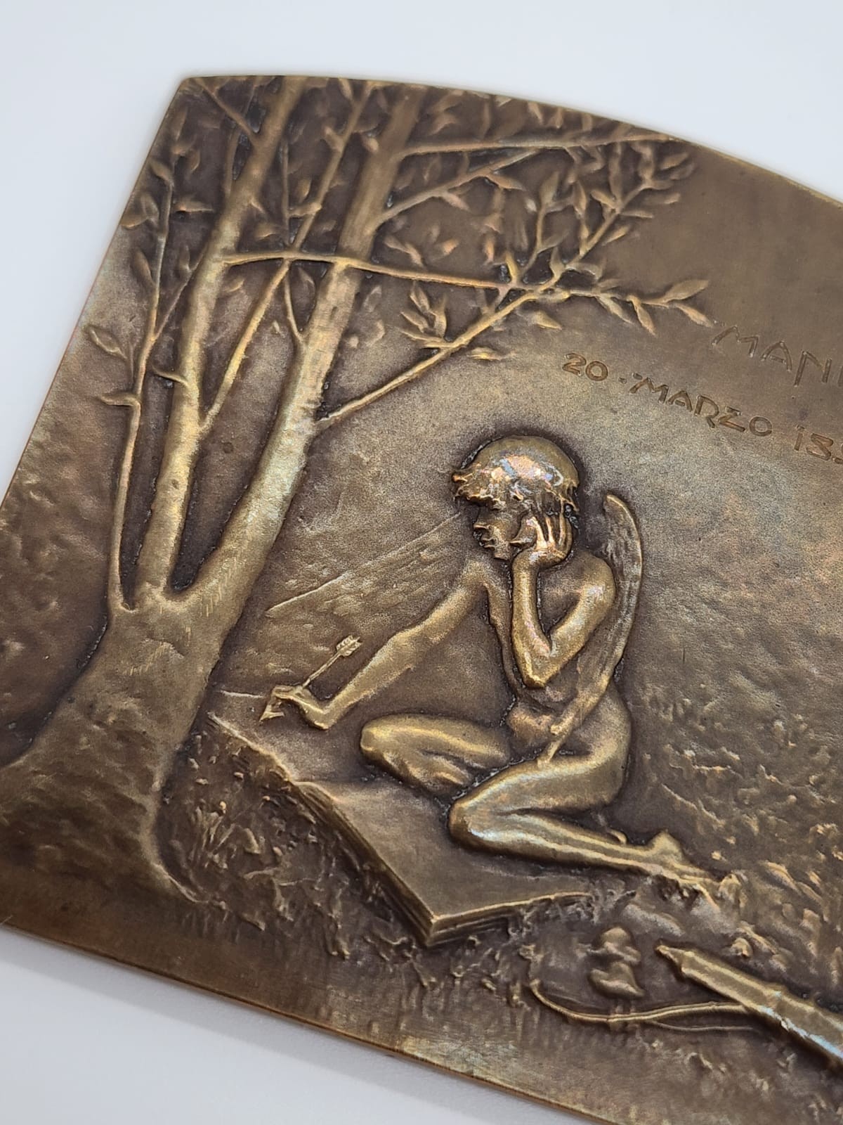 Antique French Bronze Plaque \