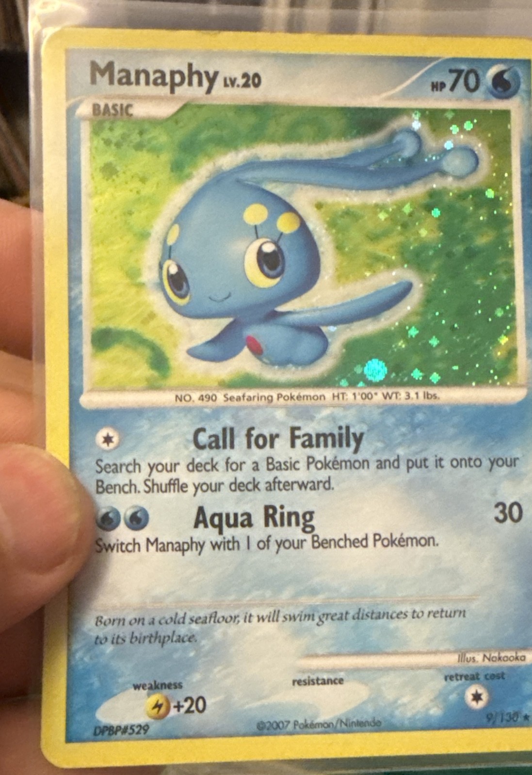 Manaphy 9/130 Diamond and Pearl Holo NM