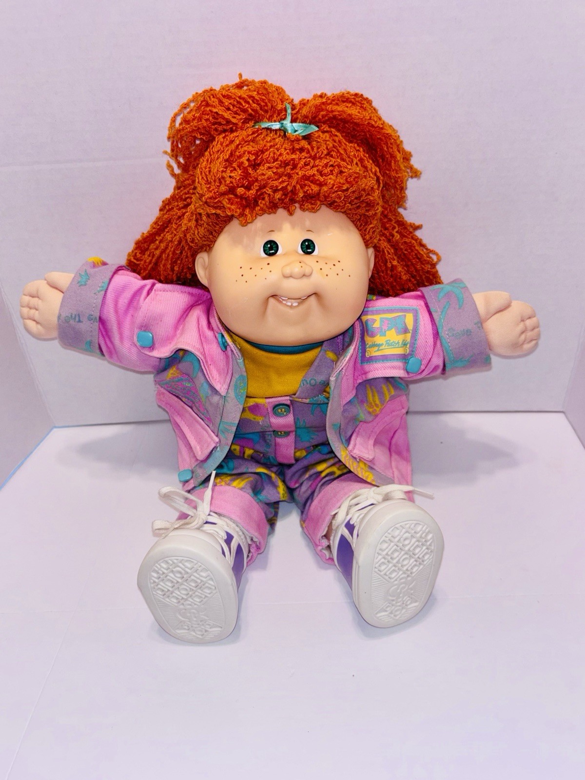 Vtg 1989 CPK Designer Line Doll #19 Head Mold Orange Hair Freckles- All Original