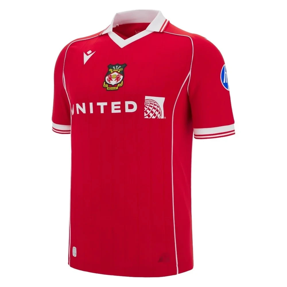 Macron Red Logo X-LARGE Wrexham AFC 25/26 Authentic Home Jersey NWT