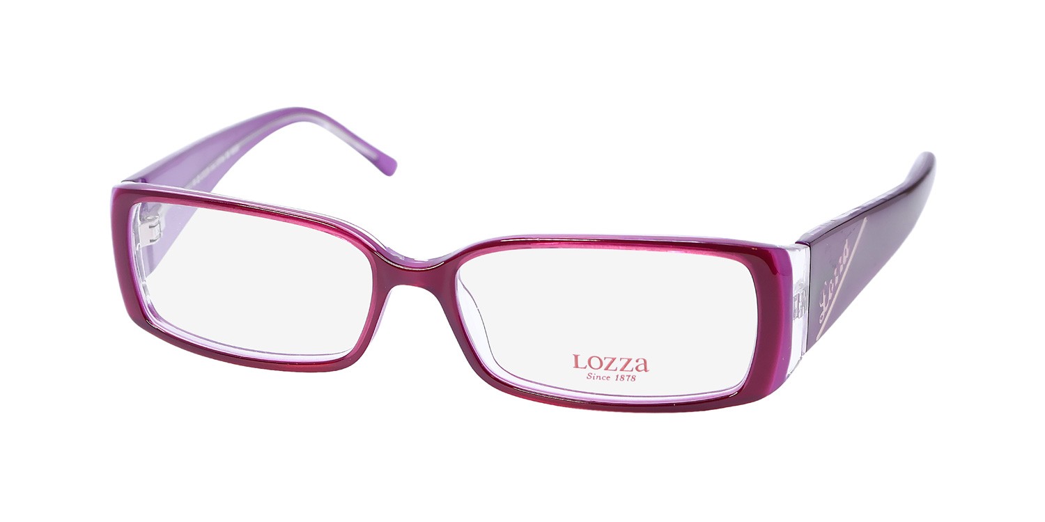 NEW LOZZA VL1854 BROADWAY EYEGLASS FRAME PLASTIC RECTANGULAR FULL-RIM PURPLE