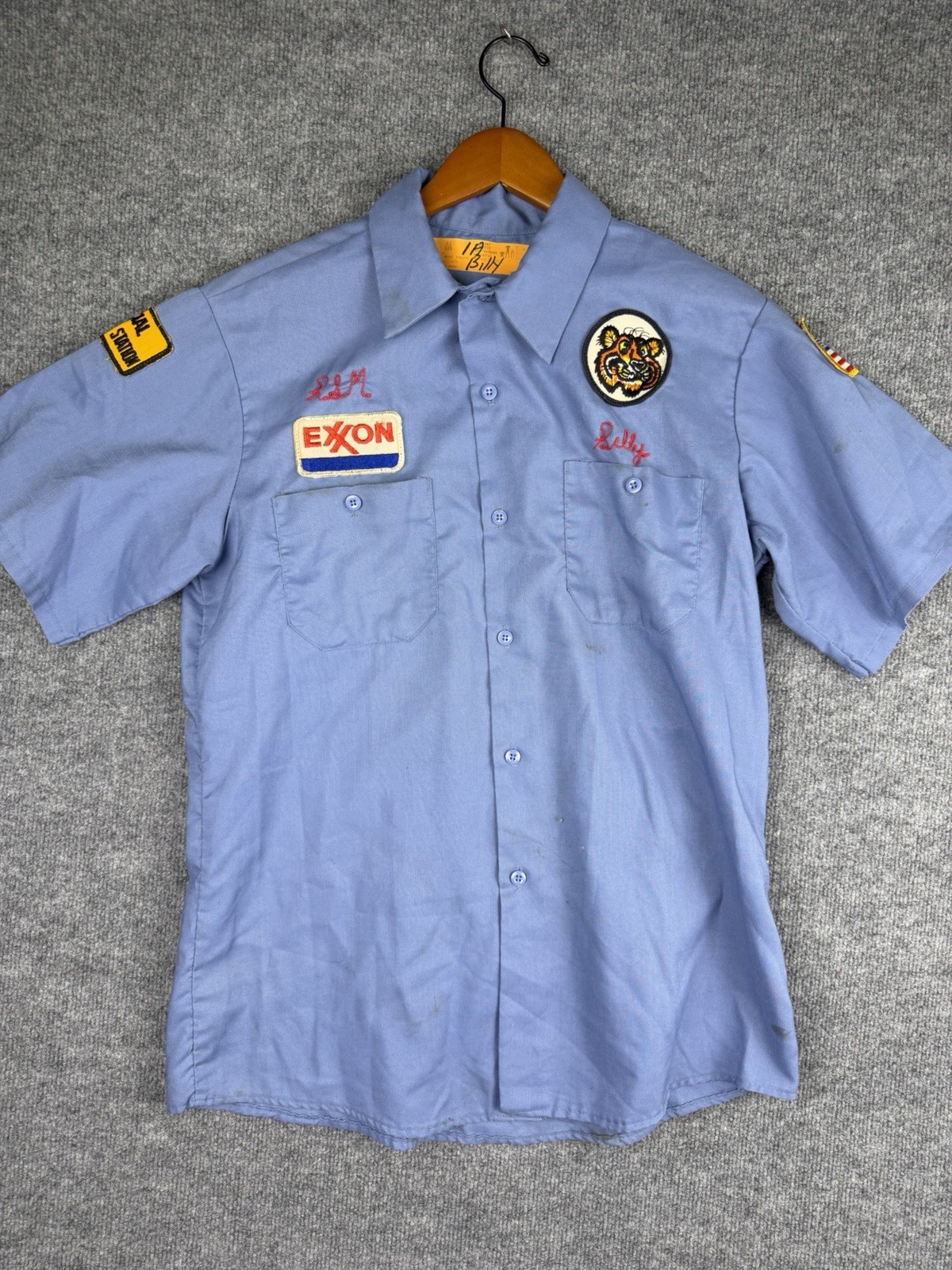 VTG Unitog Exxon 70’s Gas Station Uniform Shirt Men\'s Medium Work Shirt USA VTG Unitog Exxon 70’s Gas Station Uniform Shirt Men\'s Medium Work Shirt USA
