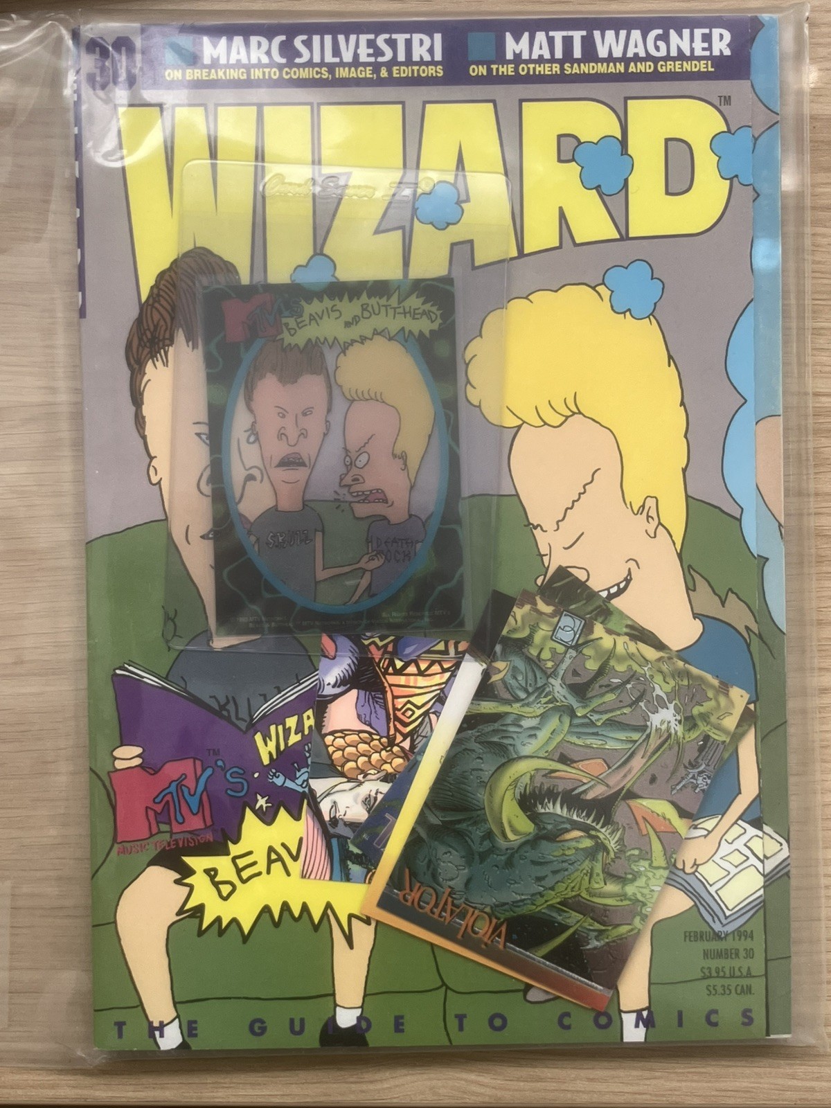 GEM MINT - 1993 Wizard Magazine #30 BEAVIS AND BUTTHEAD MTV Acetate Insert Card GEM MINT - 1993 Wizard Magazine #30 BEAVIS AND BUTTHEAD MTV Acetate Insert Card