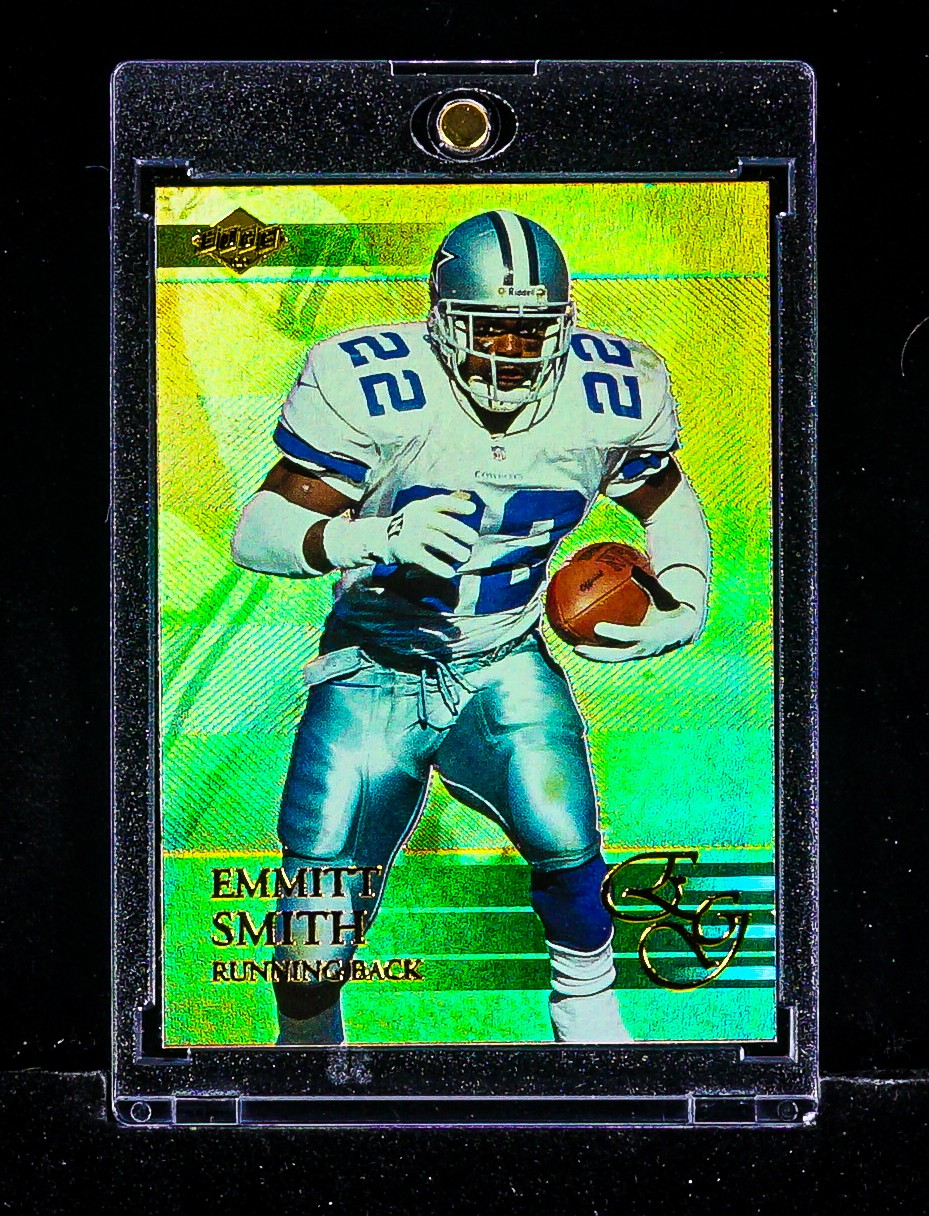 Emmitt Smith RARE GOLD HOLO FOIL CARD Dallas Cowboys HOF