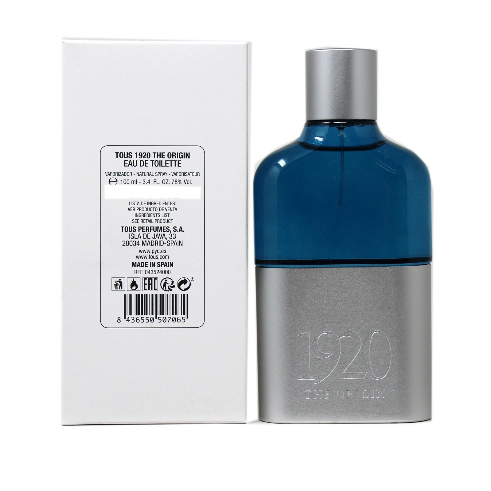 TOUS 1920 THE ORIGIN EAU DE TOILETTE NATURAL SPRAY 100 ML/3.4 FL.OZ. (T) TOUS 1920 THE ORIGIN EAU DE TOILETTE NATURAL SPRAY 100 ML/3.4 FL.OZ. (T)
