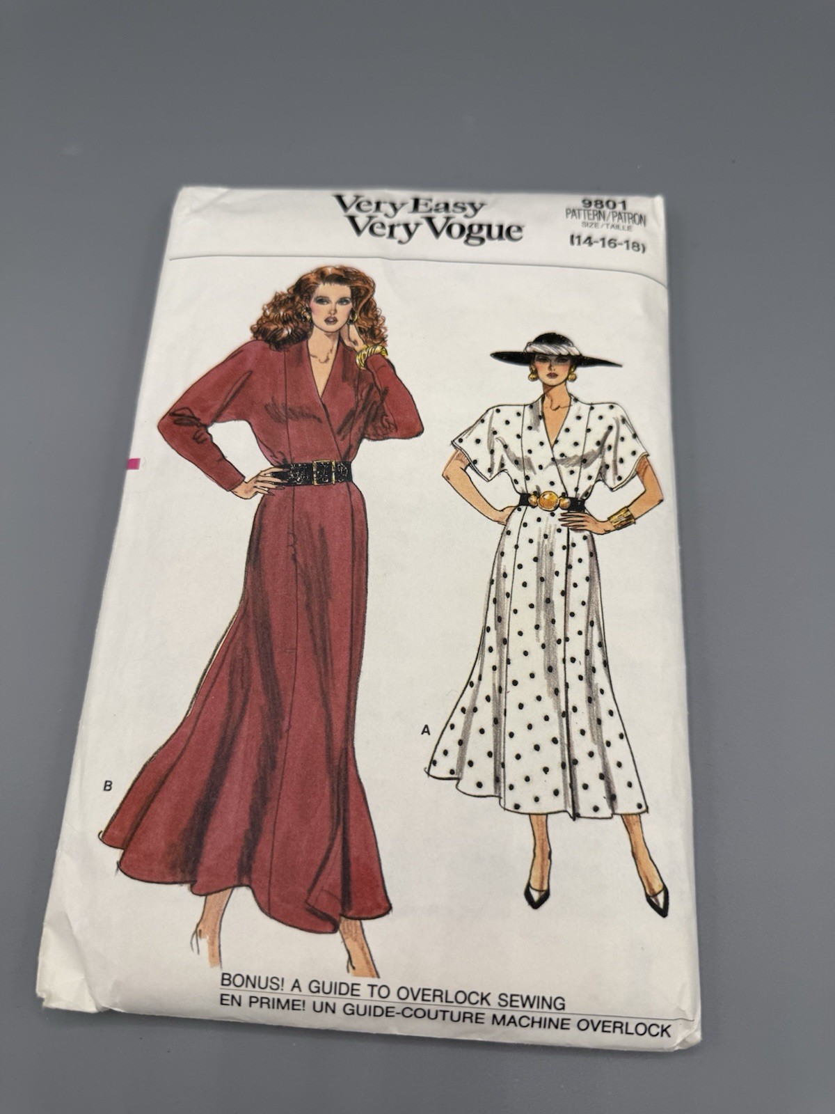 Vogue 9801 Very Easy Very Vogue Wrap Dress Pattern 14 16 18 Uncut Vintage Vogue 9801 Very Easy Very Vogue Wrap Dress Pattern 14 16 18 Uncut Vintage