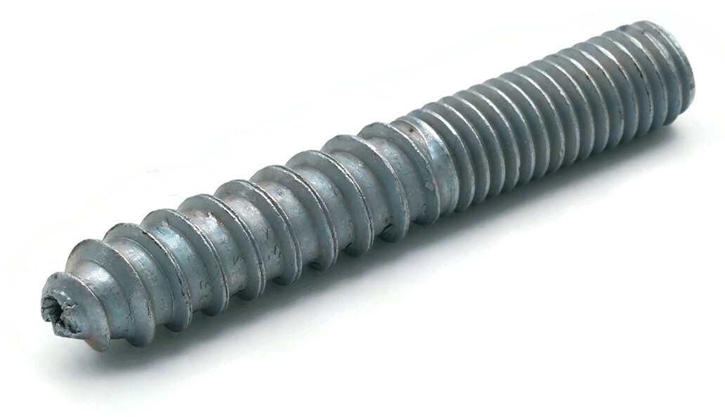 Zinc Plated Steel Hanger Bolts #10-24 Machine Thread With Lag Screw Threading