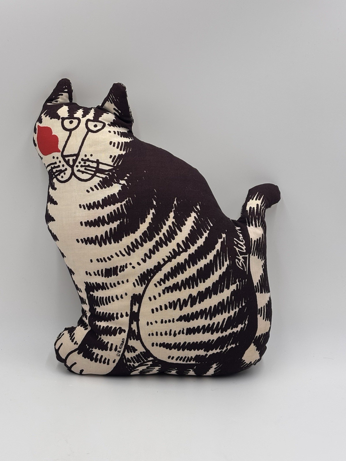 Vintage 1970s B Kliban Cat Kiss Pillow Plush Figural Stuffed Toy Whimsical Red Vintage 1970s B Kliban Cat Kiss Pillow Plush Figural Stuffed Toy Whimsical Red