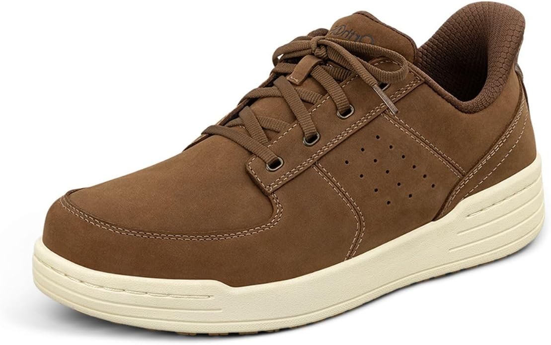 NEW Orthofeet Rove 20251 Mens 11.5 Wide Tan Nubuck Slip-on Shoes w/ Box+Inserts