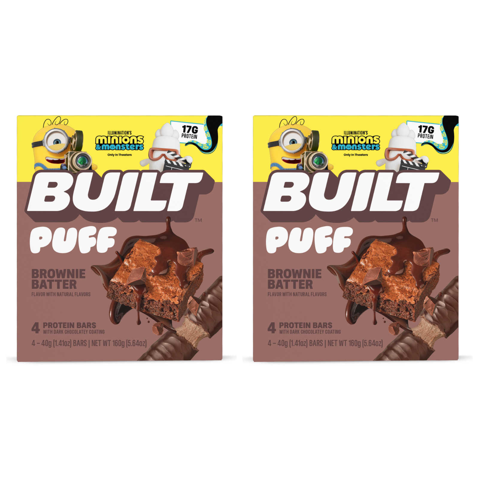 BUILT Puff Protein Bars Brownie Batter 17g Protein 2 Boxes 8 Bars BUILT Puff Protein Bars Brownie Batter 17g Protein 2 Boxes 8 Bars