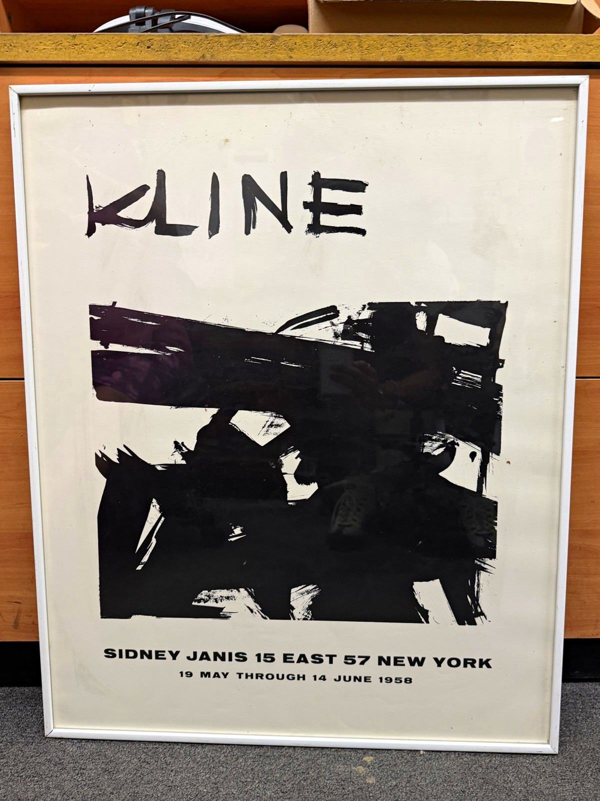 Franz Kline Sidney Janis Gallery 1958 Exhibition Poster 27x22 Framed Vintage Franz Kline Sidney Janis Gallery 1958 Exhibition Poster 27x22 Framed Vintage