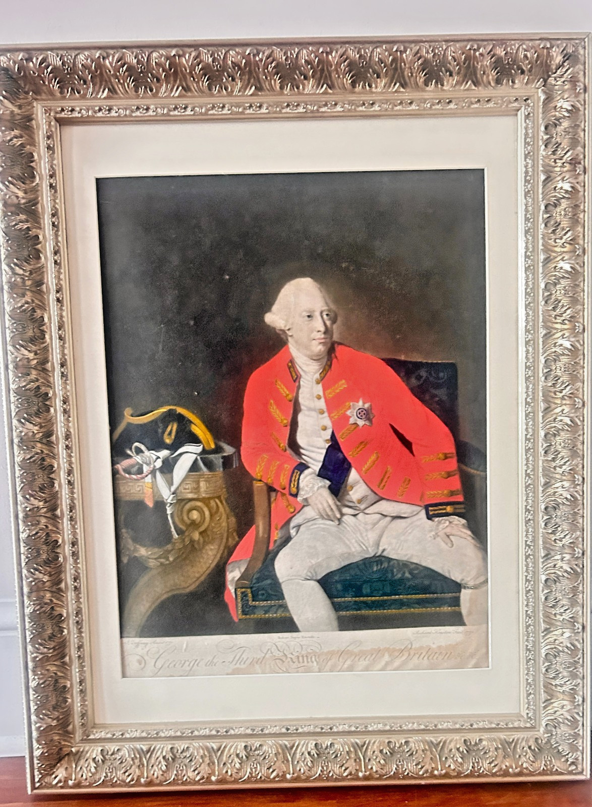 c1772 KING GEORGE III — A COMMANDING ROYAL MILITARY PORTRAIT  PRE-REVOLUTION