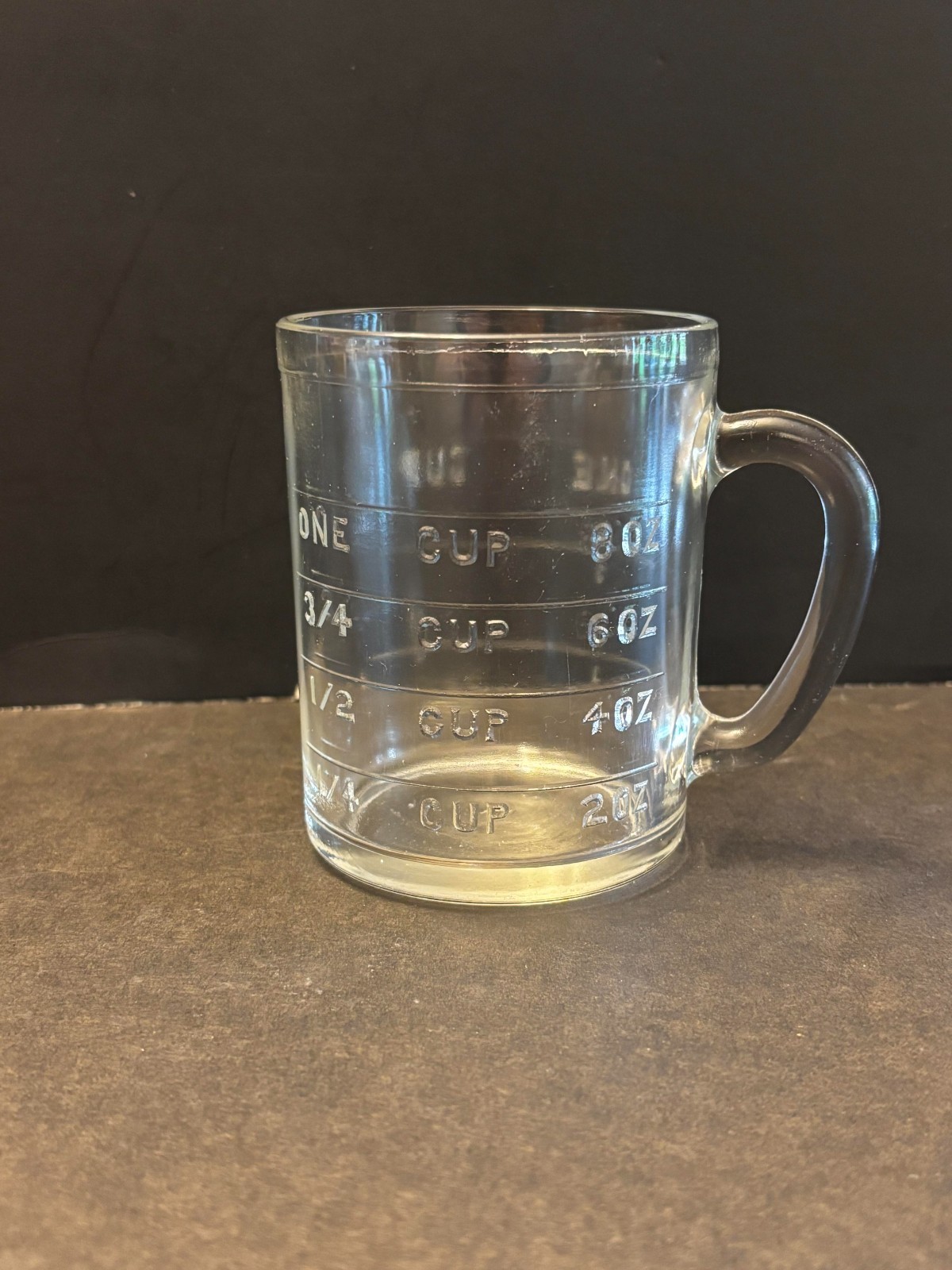 Hazel Atlas Measuring Cup Embossed Clear Depression Glass Hazel Atlas Measuring Cup Embossed Clear Depression Glass