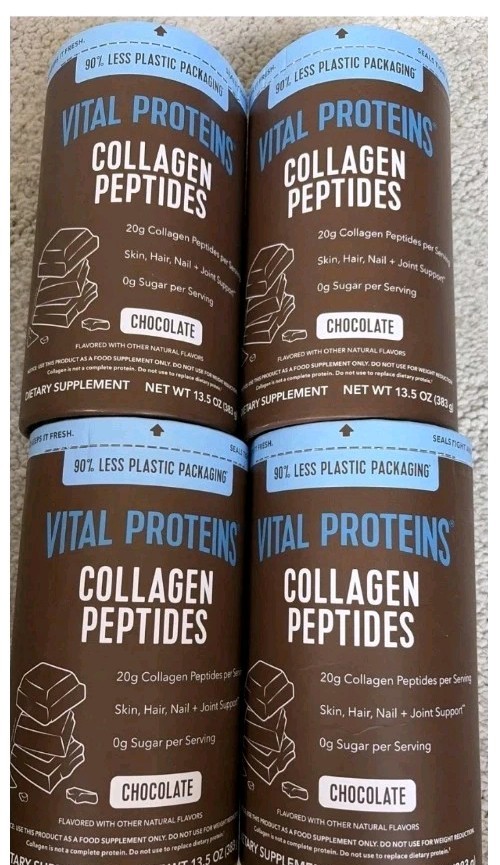 Vital Proteins Collagen Peptides Dietary Supplement 13.5 oz Ea Exp 3/28 - 4 Pack