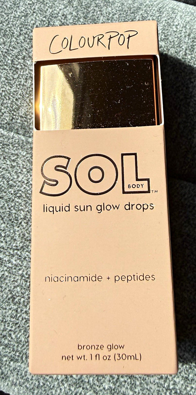 ColourPop SOL Body Liquid Sun Glow Drops Bronze Glow w/ Niacinamide 1 fl oz ColourPop SOL Body Liquid Sun Glow Drops Bronze Glow w/ Niacinamide 1 fl oz