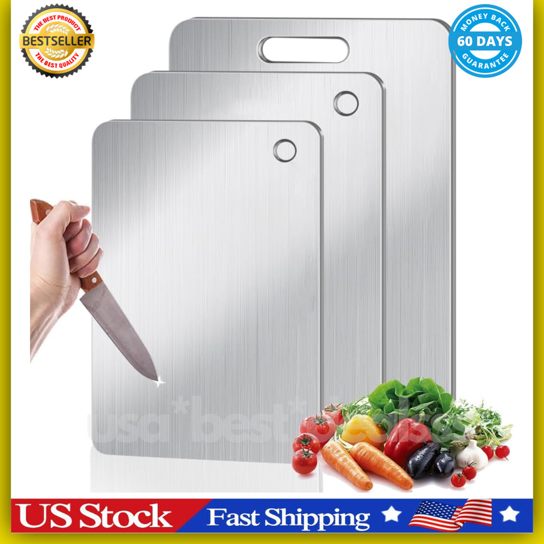 Titanium Cutting Board Set of 3, 100% Pure Titanium Cutting Boards for Kitchen Titanium Cutting Board Set of 3, 100% Pure Titanium Cutting Boards for Kitchen