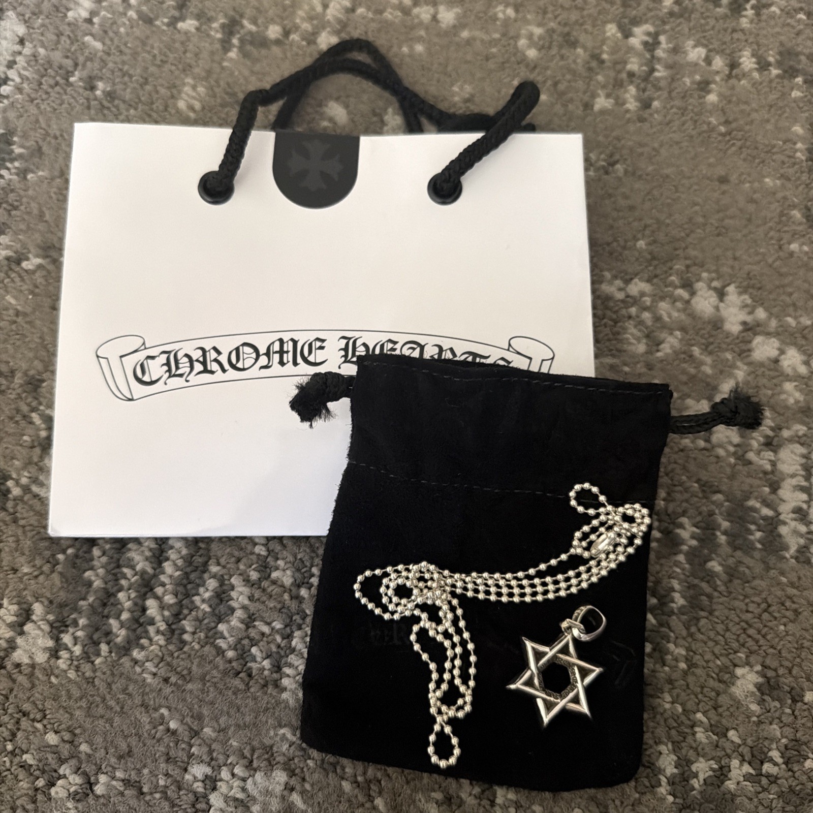 Chrome Hearts Star of David Pendant with ball chain :NEW Authentic Chrome Hearts Star of David Pendant with ball chain :NEW Authentic