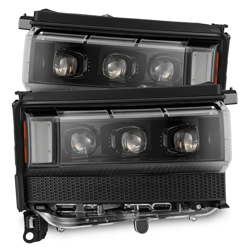 For 24-27 Toyota Land Cruiser Alpharex NOVA Alpha Black LED Projector Headlights