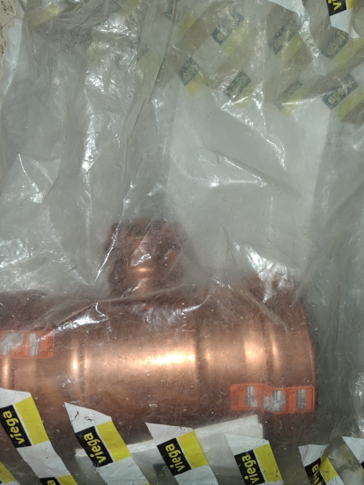 Viega ProPress XL-C 22288 Tee Fitting 2-1/2 X 2-1/2 X 1-1/4 Zero Lead Germany Viega ProPress XL-C 22288 Tee Fitting 2-1/2 X 2-1/2 X 1-1/4 Zero Lead Germany