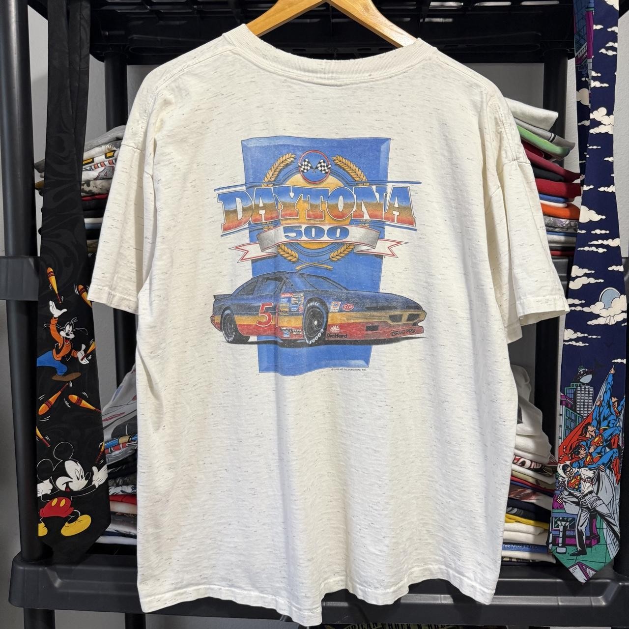 Daytona 500 Speedweeks 1993 Men\'s White T-Shirt XL Single Stitch Made in USA