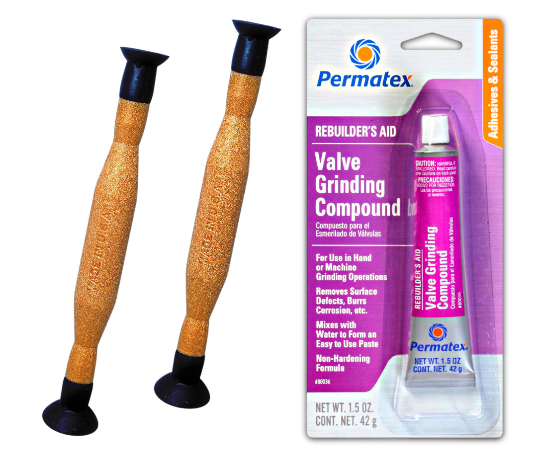 Permatex 80036 Valve Grinding and Lisle 21100-21200 Large and Small Lappers Kit