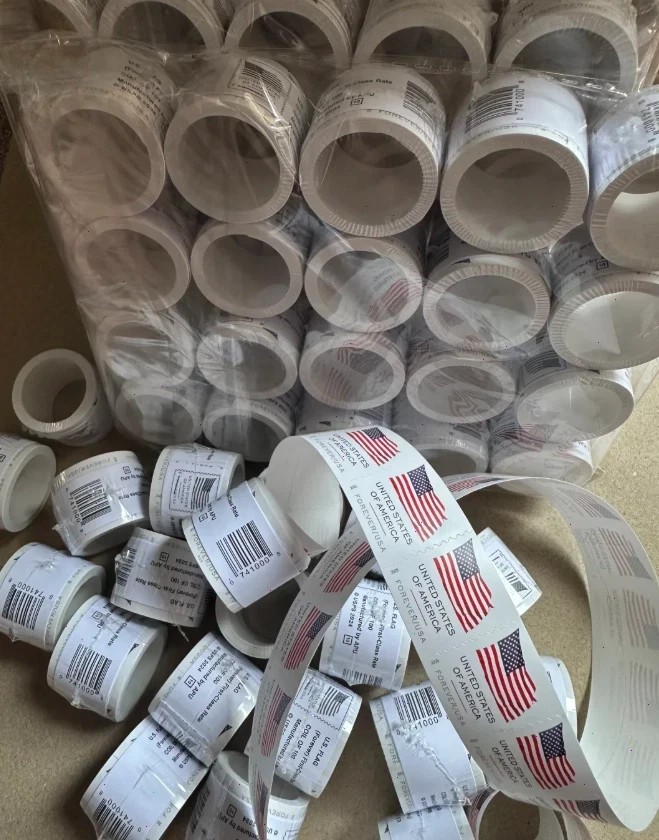 Newest 10 ROLLS Of 100 USPS-postage,1000 PCS-Special Sale, New Sealed 2025