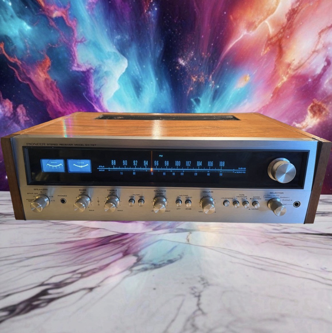 Pioneer SX-727 Vintage Stereo Receiver Amplifier Fresh Service Brand New Bulbs