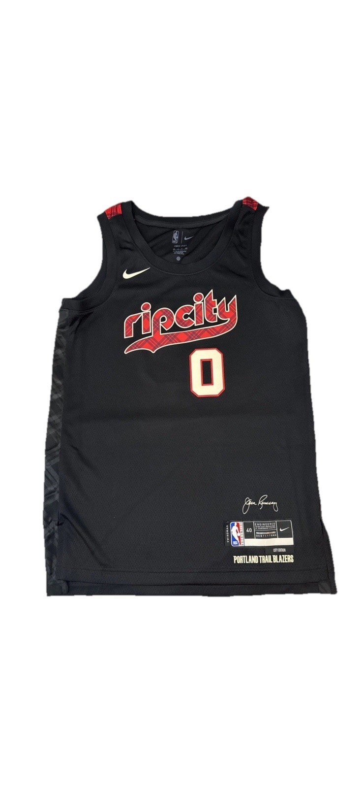 Nike Portland Trailblazers Damian Lillard Men Size Small City Edition Jersey