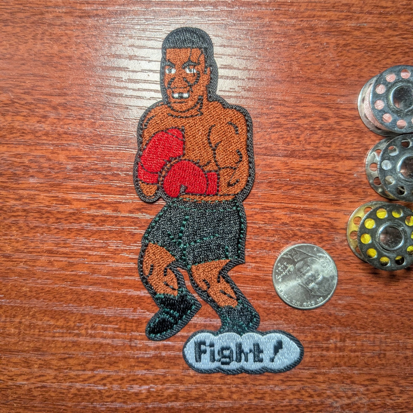 Mike Tyson Patch NES Punch Out Retro Gaming Boxing Embroidered Iron On 4.5x2.25\ Mike Tyson Patch NES Punch Out Retro Gaming Boxing Embroidered Iron On 4.5x2.25\