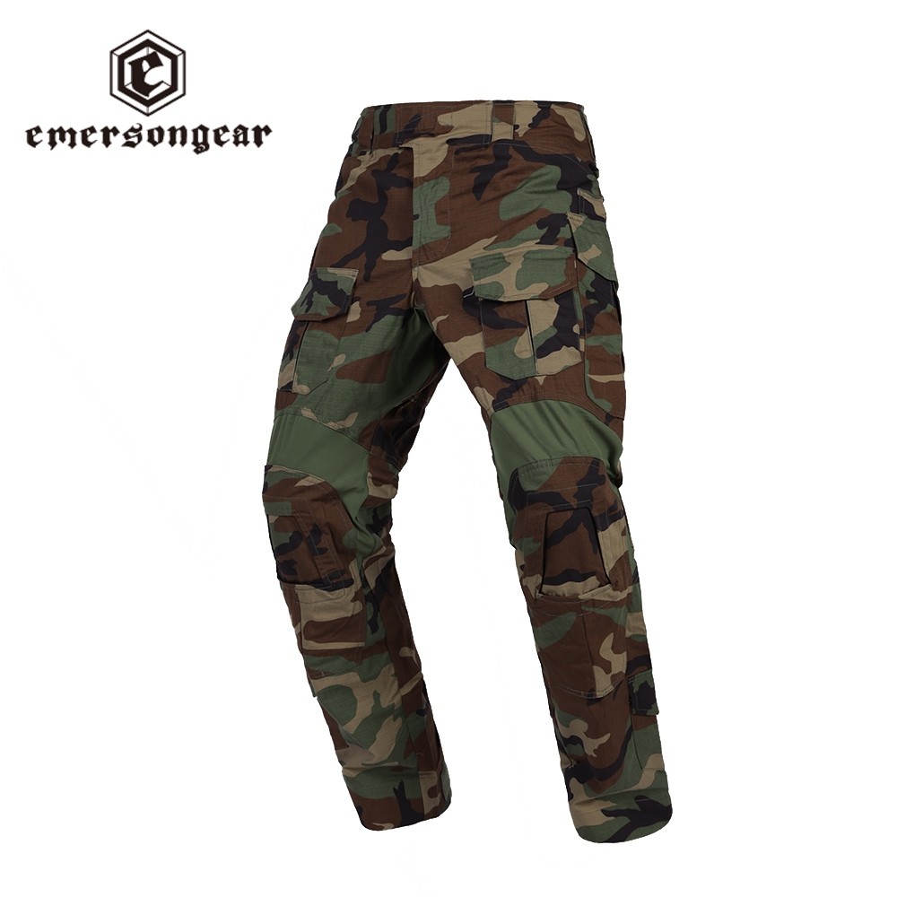 Emerson E3 Combat Pants Army Airsoft Regular Tactical Trousers Woodland knee pad Emerson E3 Combat Pants Army Airsoft Regular Tactical Trousers Woodland knee pad