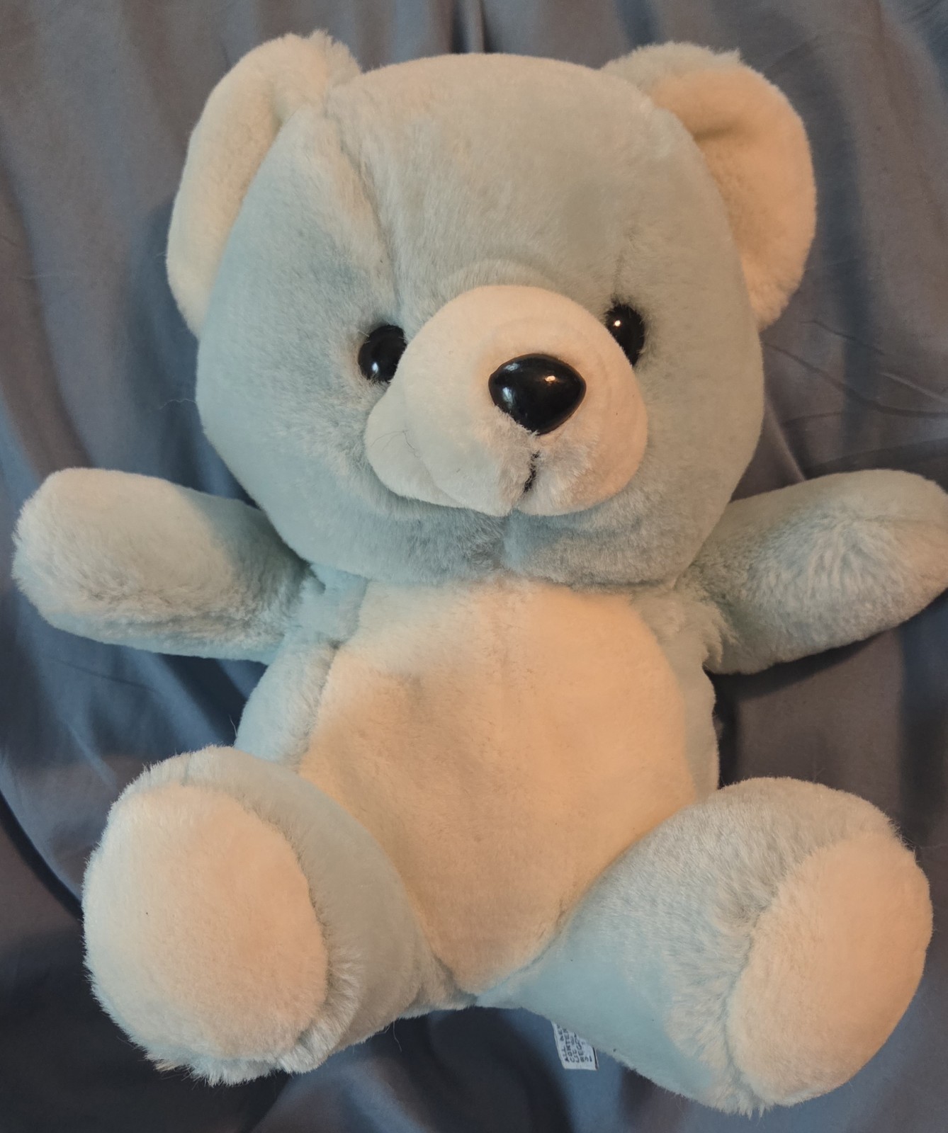 Vintage Gerber Precious Plush Blue Teddy Bear 1980s 1990s