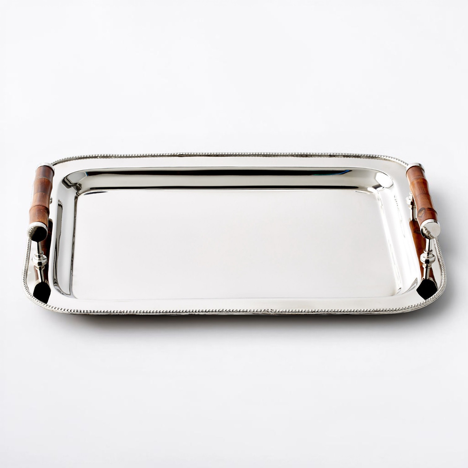 New Modern Serving Tray with Bamboo Handles in the Style of Ralph Lauren 15\