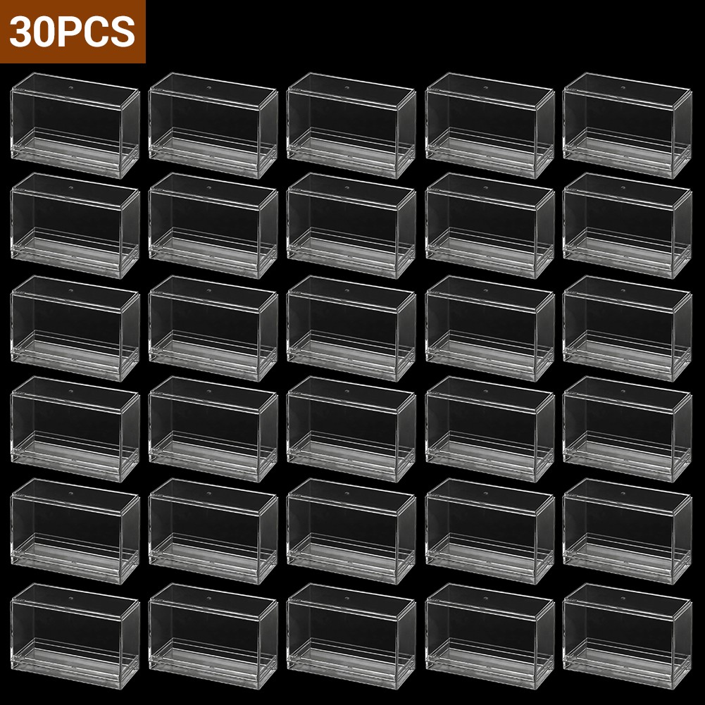 30PCS Acrylic Clear 1/64 Model Cars Display Cars Vehicles Toy Storage Collectors